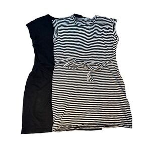 J.Crew Women's Dress Bundle | 2 Casual Cotton Tie-Waist Dresses | Size Large